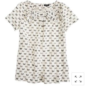J. Crew Bow Print Blouse